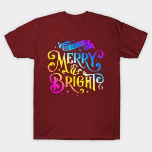 watercolor may your days be merry and bright T-Shirt